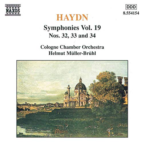 CD cover for Haydn symphonies, featuring a pastoral landscape painting.