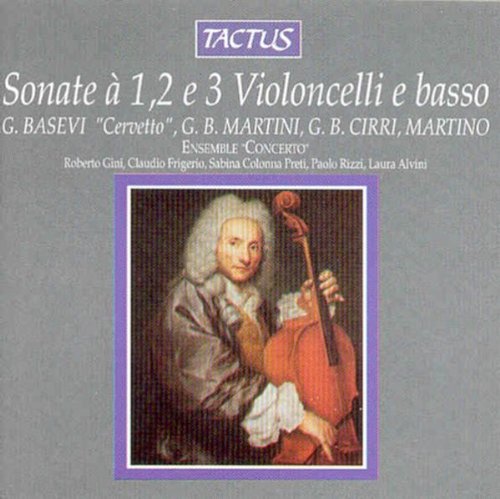 A cello CD cover with a man holding a cello on a grey background.
