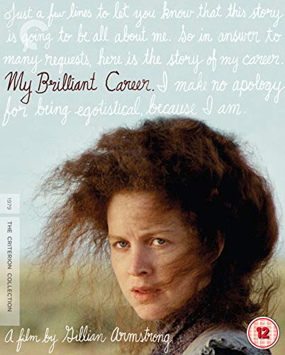 āMy Brilliant Careerā Blu-ray cover featuring Judy Davis with windswept hair.