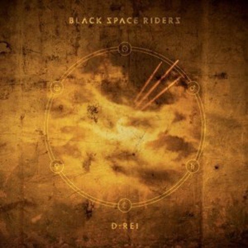 CD cover for Black Space Riders’ “D:Rei” with abstract, fiery design.