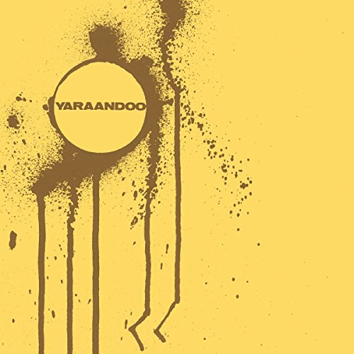 Yellow album cover with brown abstract paint drips and "Yaraandoo" text.