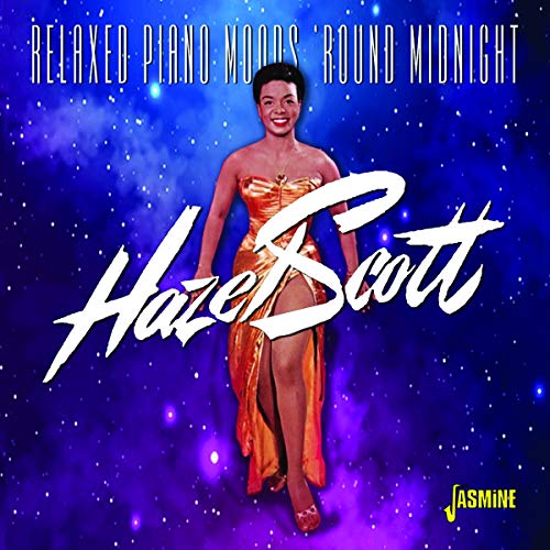 CD cover featuring Hazel Scott in a gold dress against a starry night sky.