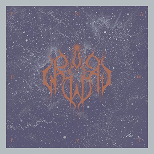 CD cover with ornate, dripping brown text on a speckled purple background.