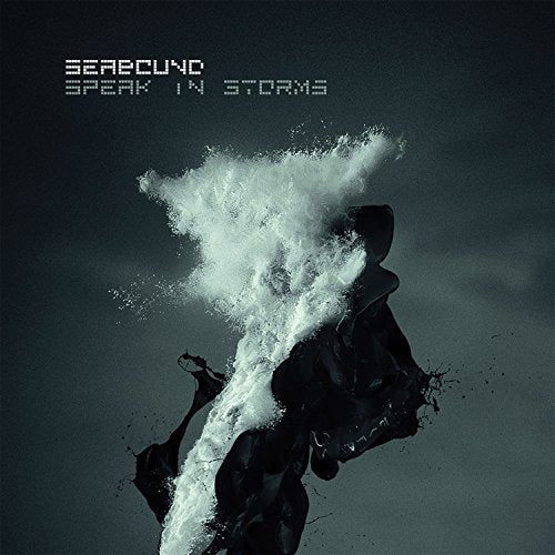 CD cover: dark silhouette with a crashing wave, pixelated text.