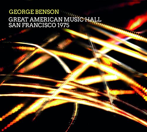 George Benson CD cover: abstract light streaks on black background.