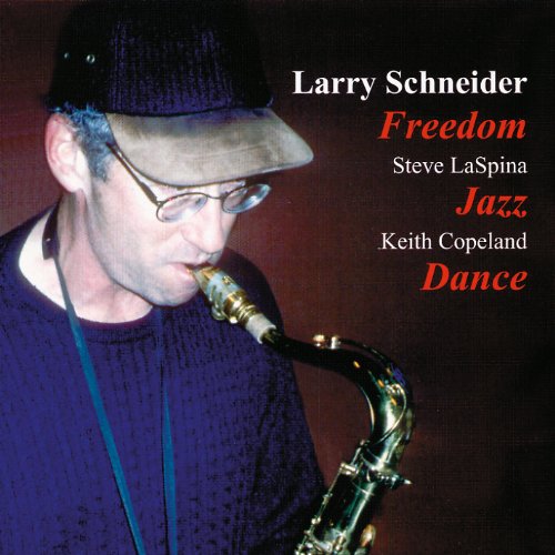 Man playing saxophone, wearing glasses and cap, on album cover with text.