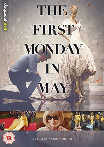 DVD cover for "The First Monday in May" with images of fashion and designer.