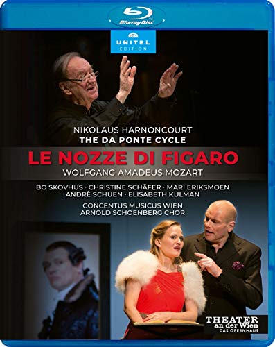 Blue-ray case cover featuring a conductor and opera performers with text overlay.