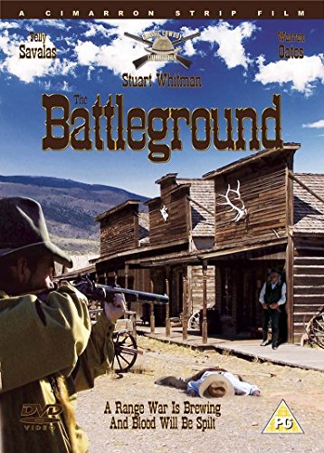 DVD cover for "The Battleground," a Western film with a shootout scene.