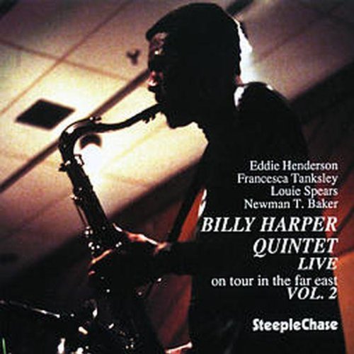 "Album cover featuring a silhouette of a man playing a saxophone."
