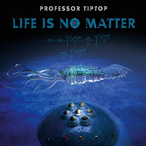 Album cover with a translucent aquatic creature,C and mathematical formulas over a blue background.