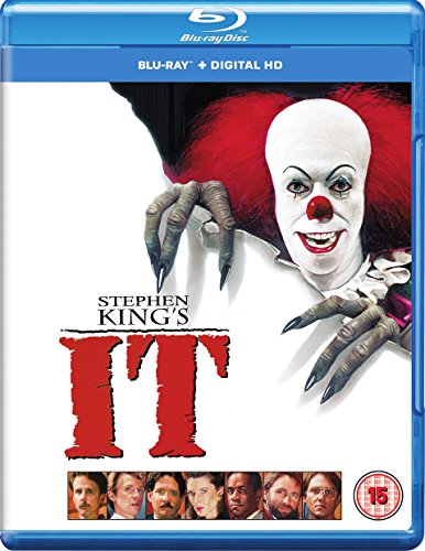 Blu-ray cover for Stephen King’s It, featuring Pennywise the clown.
