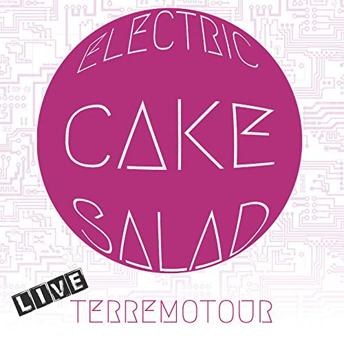 CD cover for Electric Cake Salad’s “Live Terremotour” with pink and white design.