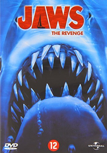 Jaws 4: The Revenge" DVD cover featuring a great white shark’s open mouth.