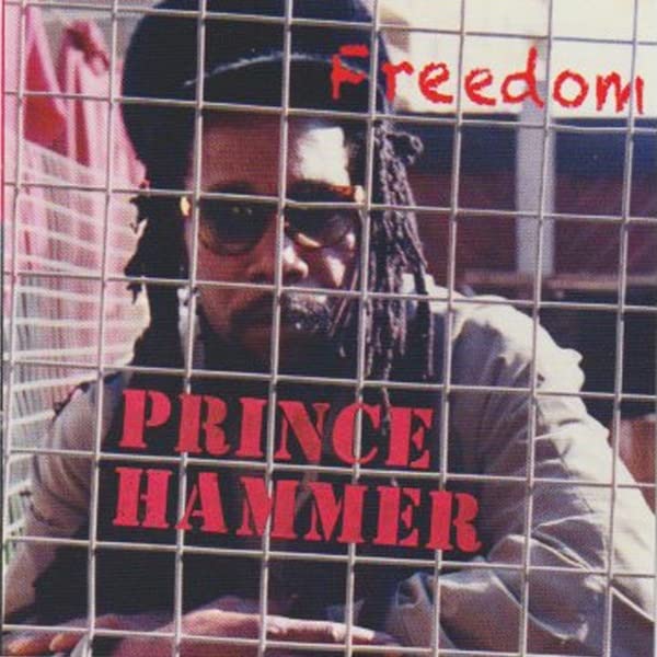 Prince Hammer album cover, “Freedom,” featuring a portrait behind wire mesh.