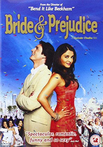DVD cover for "Bride & Prejudice" featuring a couple embracing.