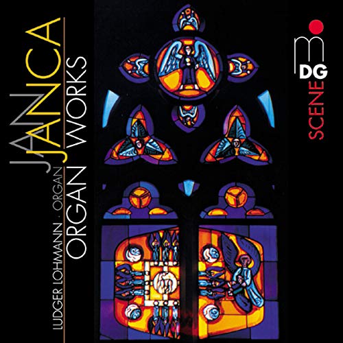 CD cover featuring a colorful stained-glass window and white text.