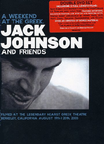 DVD cover for Jack Johnsonās āA Weekend At The Greekā concert film.