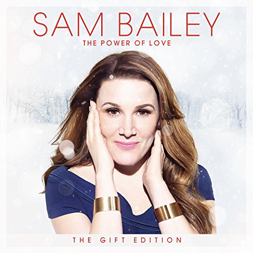 Sam Bailey portrait on a snowy background for The Power of Love album cover.