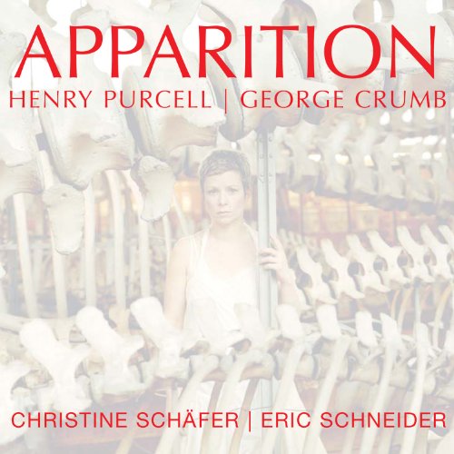 CD cover featuring a woman amidst skeletal remains, text “Apparition”.