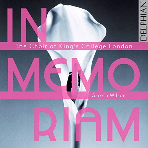 "CD cover featuring a white calla lily with pink text on a blue gradient background."