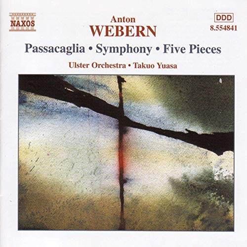 CD cover for Webern’s orchestral music featuring a blurred tree branch.