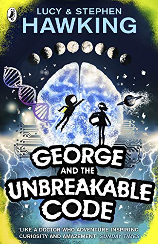 "Book cover featuring two silhouetted figures, DNA, and planetary elements, with bold title text."