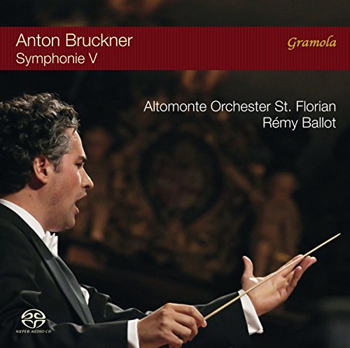 CD cover: Conductor Rémy Ballot with orchestra, text “Bruckner Symphonie V”.
