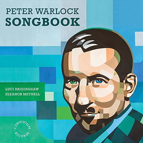 CD cover featuring a stylized portrait of composer Peter Warlock.