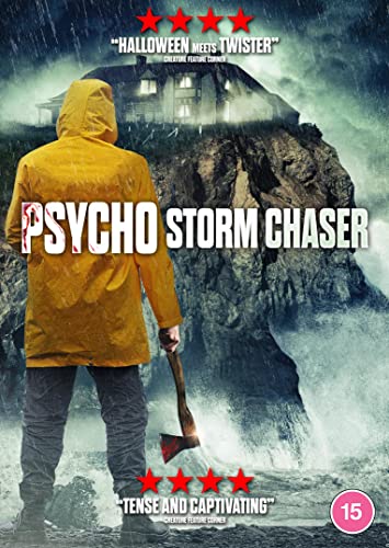 DVD cover for "Psycho Storm Chaser" featuring a figure with an axe.
