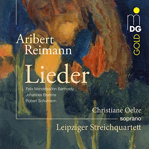 CD cover for Aribert Reimann’s “Lieder” featuring Christiane Oelze.