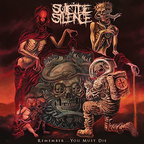 Album cover for Suicide Silenceās āRemember⦠You Must Dieā featuring skeletal figures.