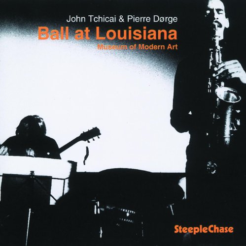 CD cover: musicians with guitar and saxophone in black and white.