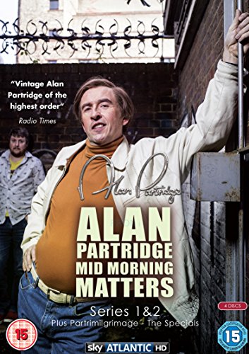 DVD cover featuring Alan Partridge leaning against a metal gate with another man behind.