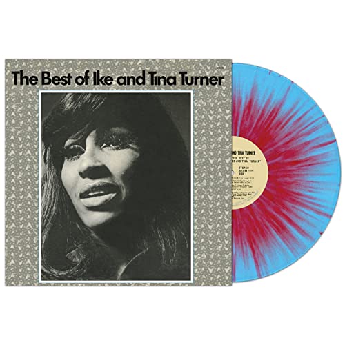 Ike & Tina Turner album cover with red and blue splatter vinyl record.