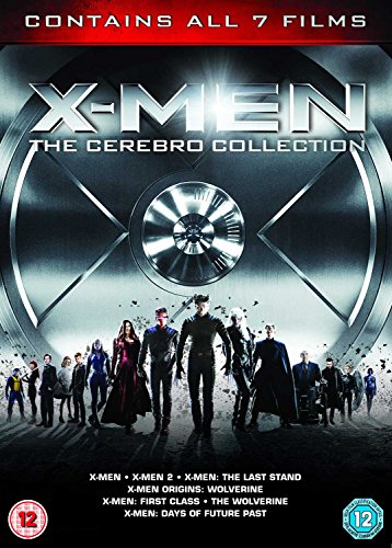 "X-men DVD cover featuring characters standing in front of a large metal symbol."