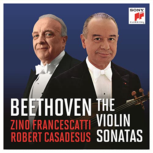 CD cover featuring portraits of Zino Francescatti and Robert Casadesus.