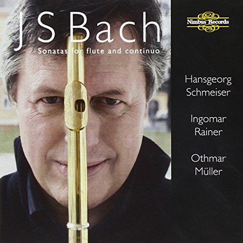 CD cover featuring J.S. Bach, a flute, and portraits of musicians.