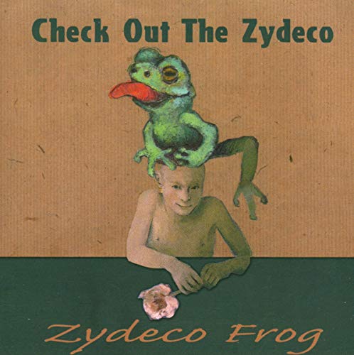 CD cover with a green frog perched on a child’s head.