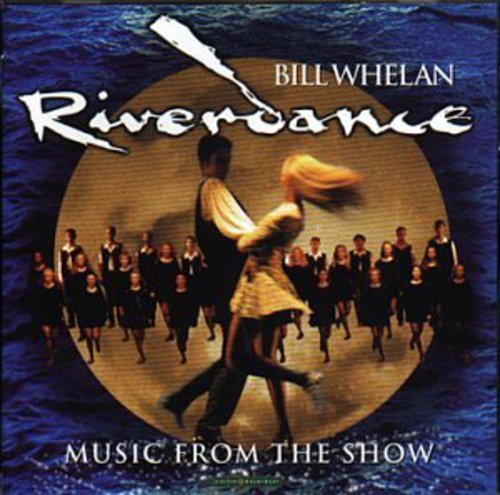 Riverdance CD cover featuring dancers in motion against a blue, swirling background.