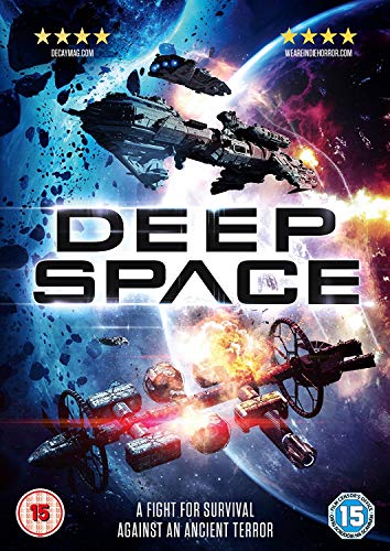 DVD cover for "Deep Space" depicting spaceships amidst an asteroid field.