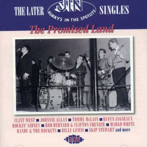 Black and white photo of a 1960s band performing on stage, CD cover.