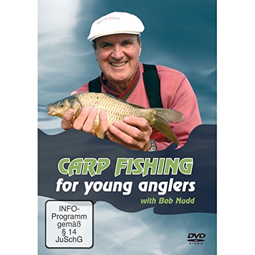 DVD cover featuring Bob Nudd holding a carp, titled "Carp Fishing".