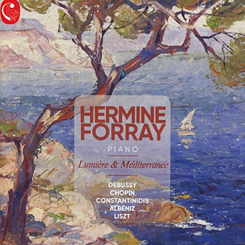 CD cover featuring a painting of a tree overlooking a blue seascape.