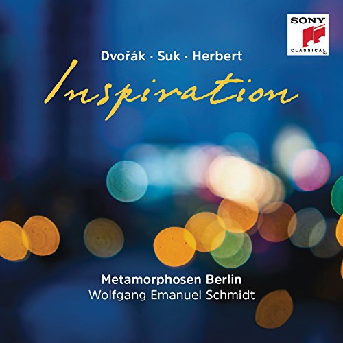 CD cover with "Inspiration" in yellow, blurry city lights, and Sony Classical logo.