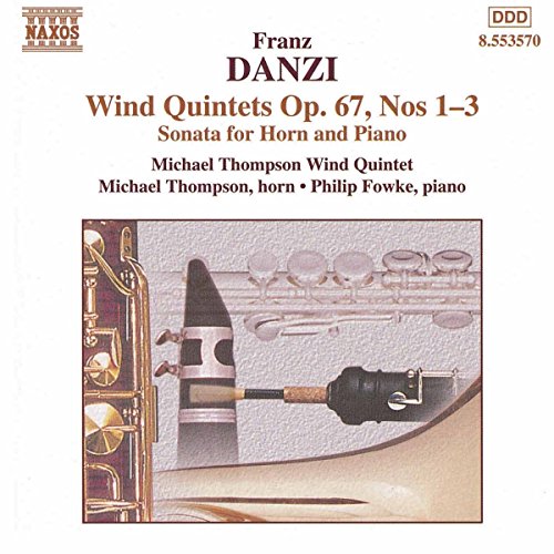 CD cover for Danzi’s Wind Quintets featuring a clarinet and bassoon.