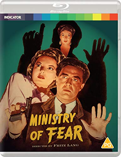 Blu-ray cover for "Ministry Of Fear" featuring a film noir scene.