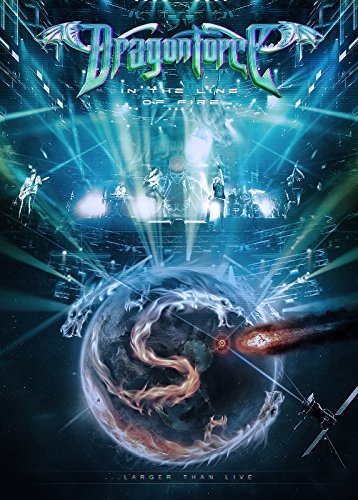 DragonForce album cover: band performing onstage with a fiery planet image.