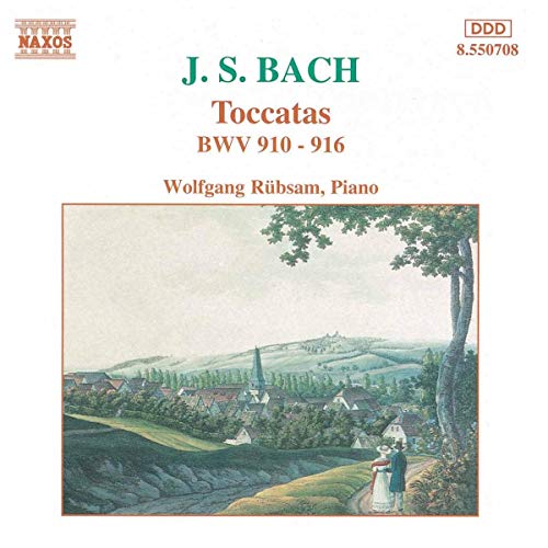 CD cover for Bach’s Toccatas with a landscape painting.