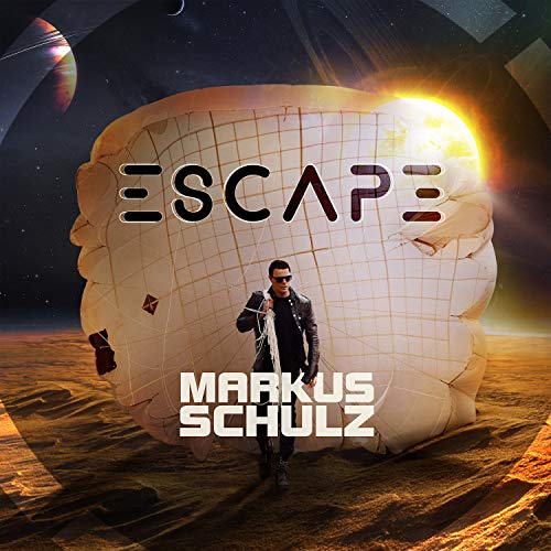 Album cover for Markus Schulz’s “Escape” featuring a man and hot air balloon.